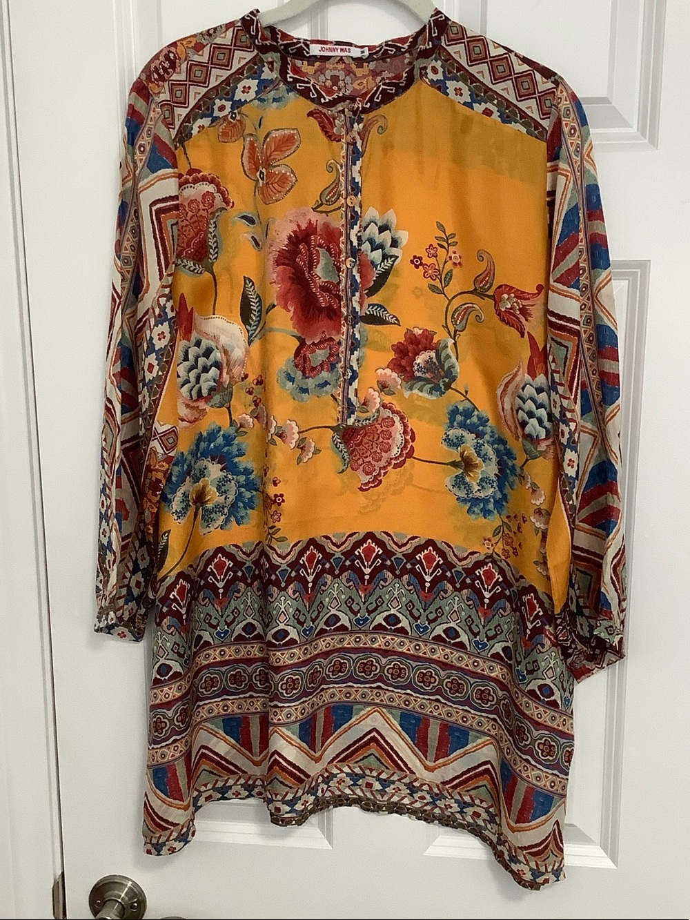 Johnny Was Silk Floral Tunic